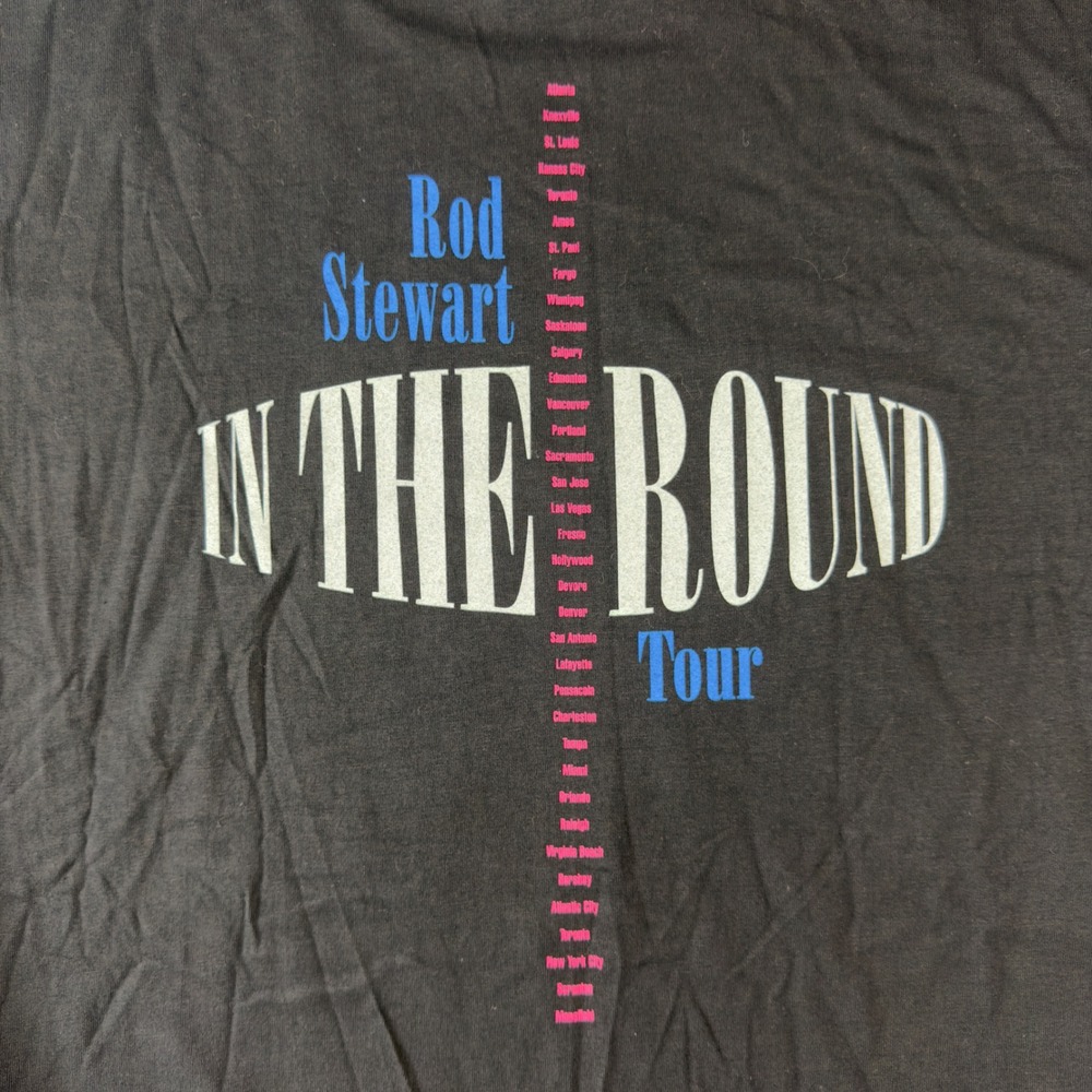 Vintage Rod Stewart 1996 In The Round Tour Shirt XL Winterland Made in USA Black - Picture 7 of 8